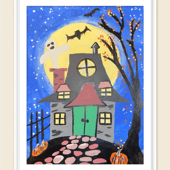 Other - SOLD Handmade Acrylic Painting On Paper 9" X 12" Decor/Wall, Frame Not Included